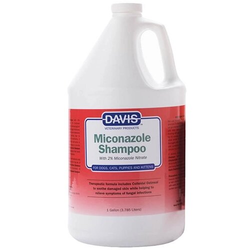 Davis Miconazole Shampoo ДЕВІС Міконазолу шампунь з 2% нітратом миконазола для собак і котів із захворюваннями шкіри 3.8л