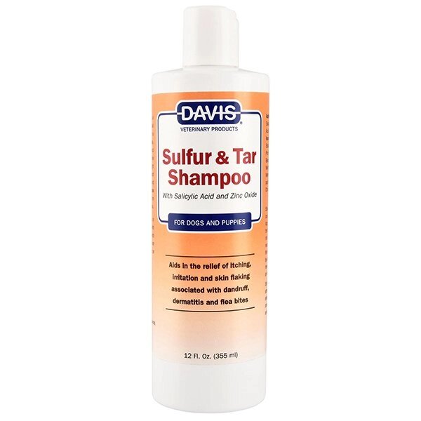 Davis Sulfur & Tar Shampoo Девіс сульфур тар шампунь з сіркою і дьогтем для собак 355мл від компанії MY PET - фото 1