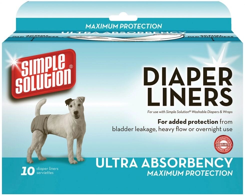DisposableDiaperLinder-HeavyFlow - влагопоглощающие гігієнічні прокладки для тварин 10шт. від компанії MY PET - фото 1