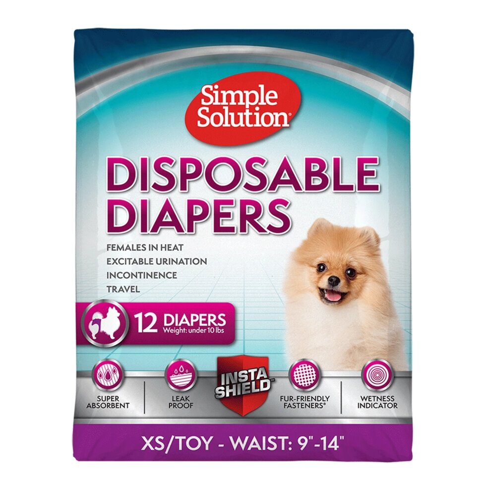 DisposableDiapers XS / Toy - гігієнічні підгузники для тварин 12шт. від компанії MY PET - фото 1