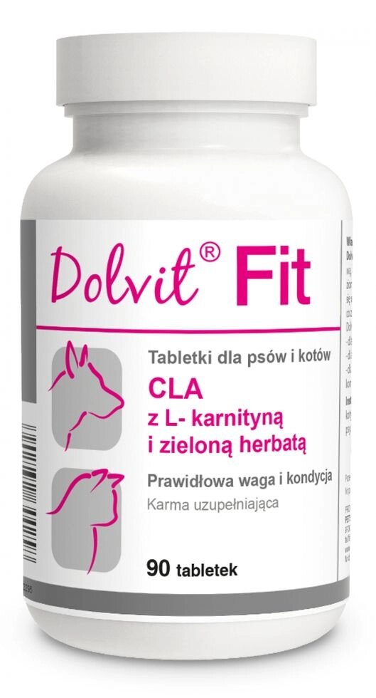 Dolfos (Дольфос) DOLVIT FIT (Долвен ФІТ) добавка для собак і кішок з надмірною вагою 90 таб від компанії MY PET - фото 1