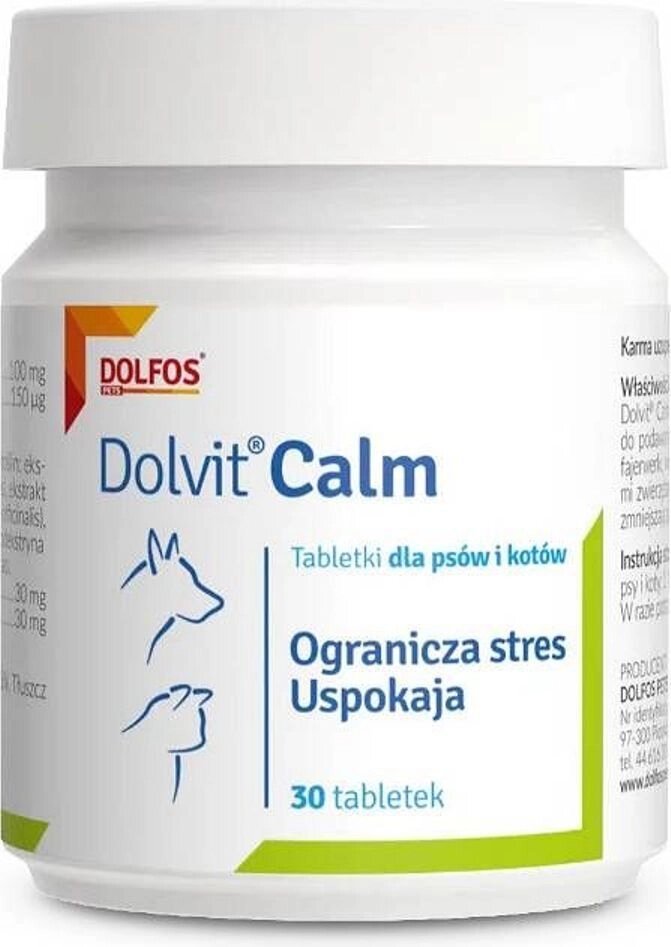 Долвіт Калм Долфос Dolvit Calm Dog Сат Dolfos для зняття стресу у собак та котів, 30 таб. від компанії MY PET - фото 1