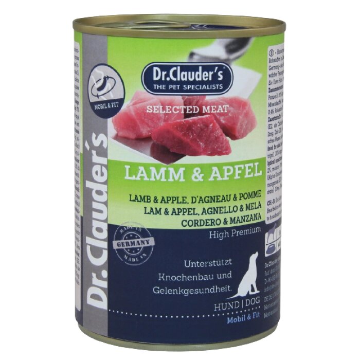 Dr. Clauder's Selected Meat Lamb & Apple - вологий корм, супер преміум класу для собак, ягня / яблуко 400 г від компанії MY PET - фото 1