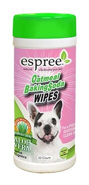 Espree Oatmeal Baking Soda Wipes Вологі серветки для собак з харчовою содою і протеїнами вівса від компанії MY PET - фото 1