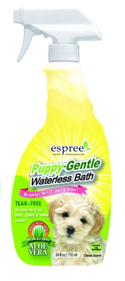 Espree Puppy-Gentle Waterless Bath Спрей для експрес-чищення чутливої ​​шкіри і шерсті цуценят 710мл від компанії MY PET - фото 1