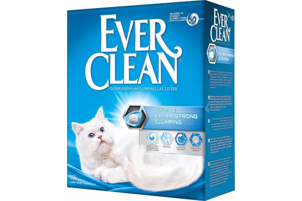 Ever Clean Extra Strong Clumping Unscented наповнювач бентоніт без запаху 10л від компанії MY PET - фото 1