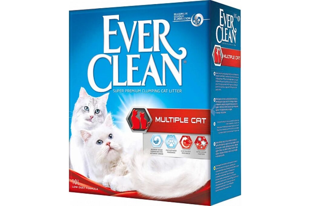 Ever Clean Multiple Cat наповнювач бентоніт без запаху 10л від компанії MY PET - фото 1