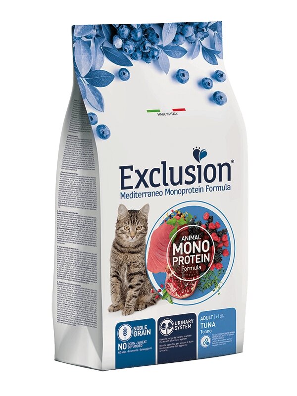 Exclusion Noble Grain Cat Adult Tuna сухий корм з тунцем для дорослих котів від компанії MY PET - фото 1
