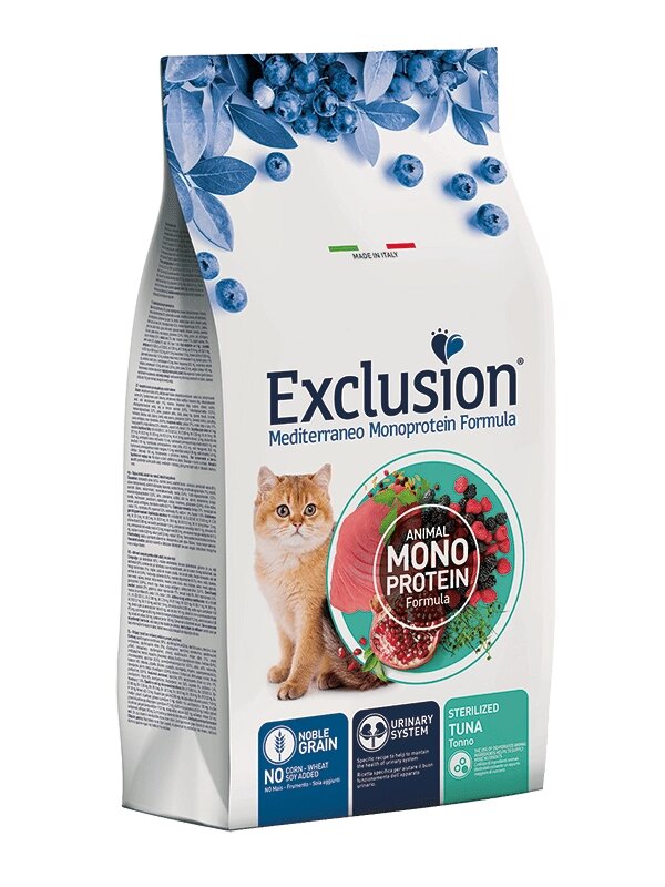 Exclusion Noble Grain Cat Sterilized Tuna сухий корм з тунцем для стерилізованих котів 1,5 від компанії MY PET - фото 1