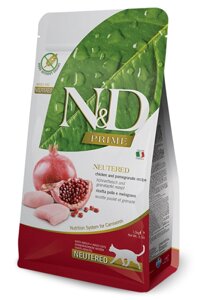 Farmina N & D Grain Free Prime Cat Chicken & Pomegranate Neutered Adult беззерновой для стерилізованих кішок, курка 10