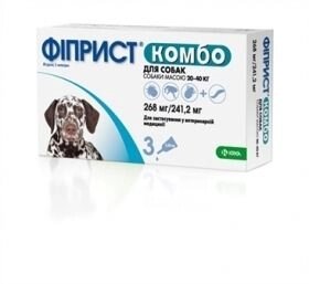 Fiprist Spot On Фиприст Комбо капли для собак весом от 20 до 40кг, 3 пипетки від компанії MY PET - фото 1
