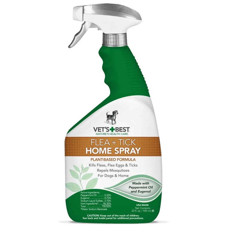 Flea + Tick Home Spray Універсальний домашній спрей від бліх, кліщів і москітів для собак 945мл від компанії MY PET - фото 1