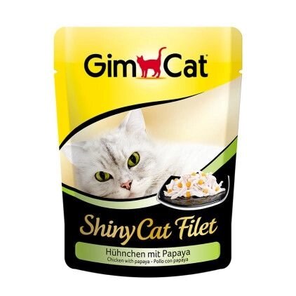 GimCat ShinyCat Filet (павукові) Шматочки курки і сиру в бульйоні 70г від компанії MY PET - фото 1
