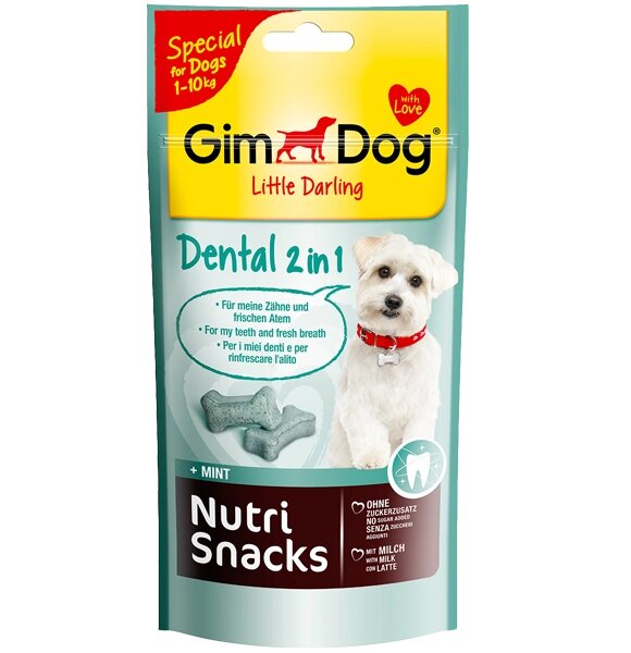 GimDog (Джімдог) NUTRI SNACKS Dental 2in1 - Ласощі для собак дрібних порід (до 10 кг) від компанії MY PET - фото 1