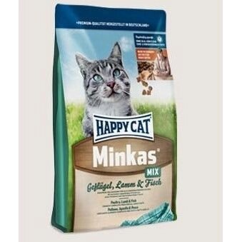 Happy Cat Minkas Mix сухий корм для кішок c куркою, ягням, рибою 10кг від компанії MY PET - фото 1