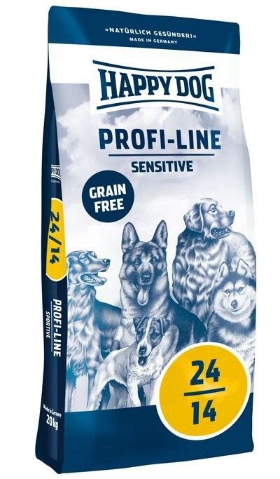 Happy Dog Profi-Line Sensitive 24/14 Корм ​​сухий беззерновой для собак і Птах і Лосось 20 кг від компанії MY PET - фото 1