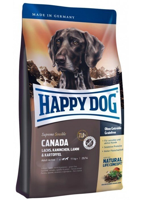 Happy Dog Supreme Sensible Canada Хеппі Дог Канада корм для собак з кроликом, ягням, лососем і картоплею 12,5кг від компанії MY PET - фото 1