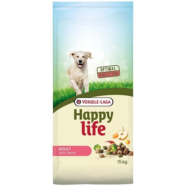 Happy Life Adult with Lamb сухий преміум корм для собак середніх і великих порід ягня від компанії MY PET - фото 1