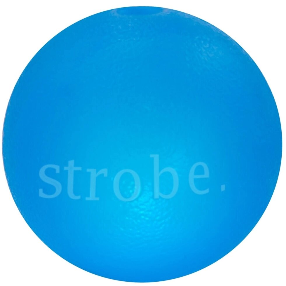 Іграшка для собак Планет Дог Стробе Болл світний м'яч блакитний/білий 7см від компанії MY PET - фото 1
