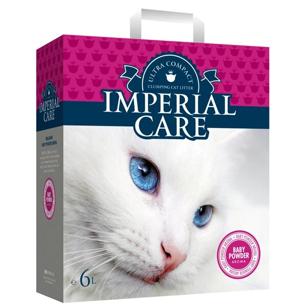 Imperial Care Baby Powder ІМПЕРІАЛ КЕА З АРОМАТОМ ДИТЯЧОЇ ПУДРИ ультрагрудкувальний наповнювач у котячий туалет від компанії MY PET - фото 1