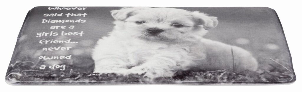 Килимок Baily з цуценям, 60 * 40 см, сірий, плюш, напонітель-піна Trixie від компанії MY PET - фото 1