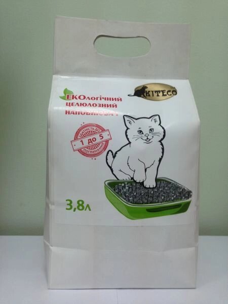 Kiteco целюлозний наповнювач для котячого туалету (темна гранула) від компанії MY PET - фото 1