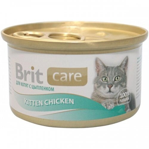 Консерви Brit Care Cat k 80g для кошенят курка від компанії MY PET - фото 1