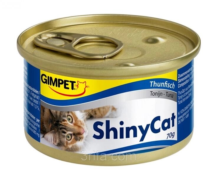 Консерви Gimpet Shiny Cat для кішок, c куркою та креветками, 70г від компанії MY PET - фото 1