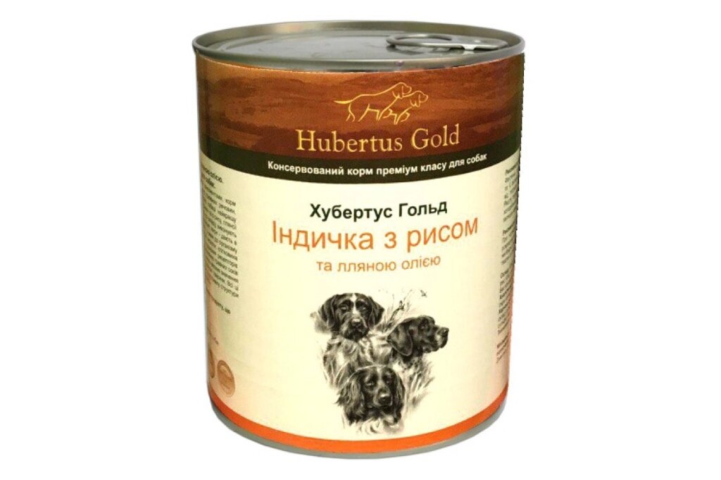 Консерви Hubertus Gold для собак індичка з рисом 800 г від компанії MY PET - фото 1