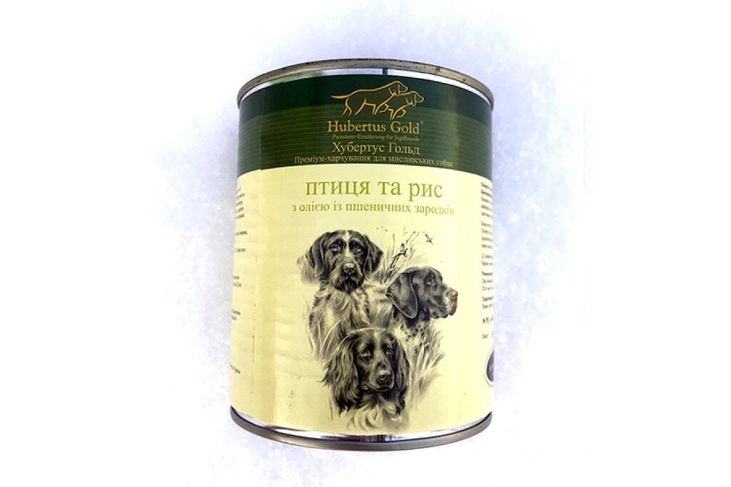 Консерви Hubertus Gold для собак перната птиця з рисом 800 г від компанії MY PET - фото 1