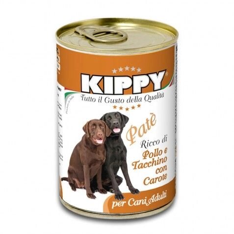 Консервы KIPPY Dog паштет с курицей, индейкой и морковью 400г від компанії MY PET - фото 1