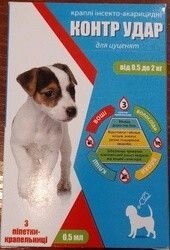 Контр Удар краплі на холку для дрібних собак і цуценят 0,5- 2 кг 3шт. від компанії MY PET - фото 1