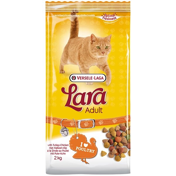 Lara Adult with Turkey & Chicken сухий корм для активних котів індик, курка 10 від компанії MY PET - фото 1