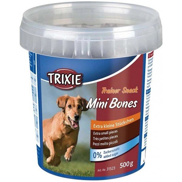 Ласощі для собак Trixie Mini Bones пластикове відро 500 г від компанії MY PET - фото 1
