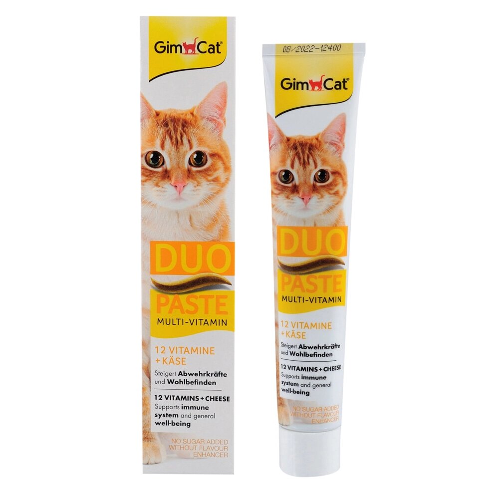 Ласощі GimCat для котів, Duo-Paste мультивітамін з сиром, 50 г від компанії MY PET - фото 1