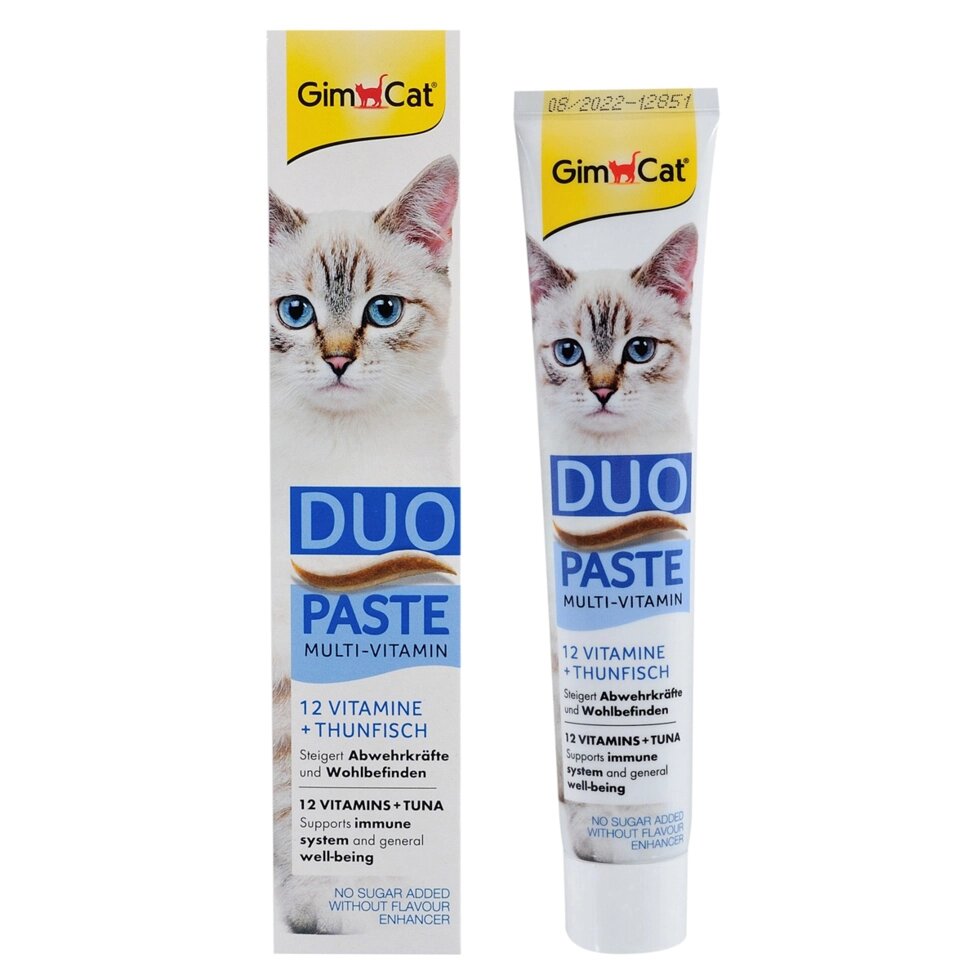 Ласощі GimCat для котів, Duo-Paste мультивітамін з тунцем, 50 г від компанії MY PET - фото 1