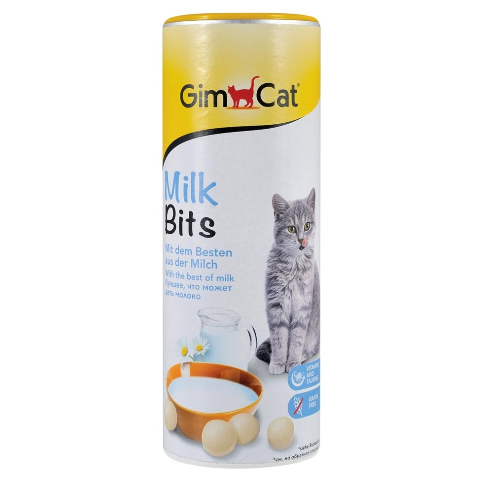 Ласощі GimCat для котів, MilkBits таблетки, 425 г від компанії MY PET - фото 1