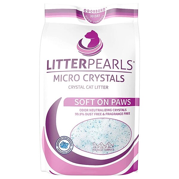 Litter Pearls Micro Crystals Літтера Перлса МІКРО КРІСТАЛС кварцовий наповнювач для туалетів котів 1,59кг від компанії MY PET - фото 1