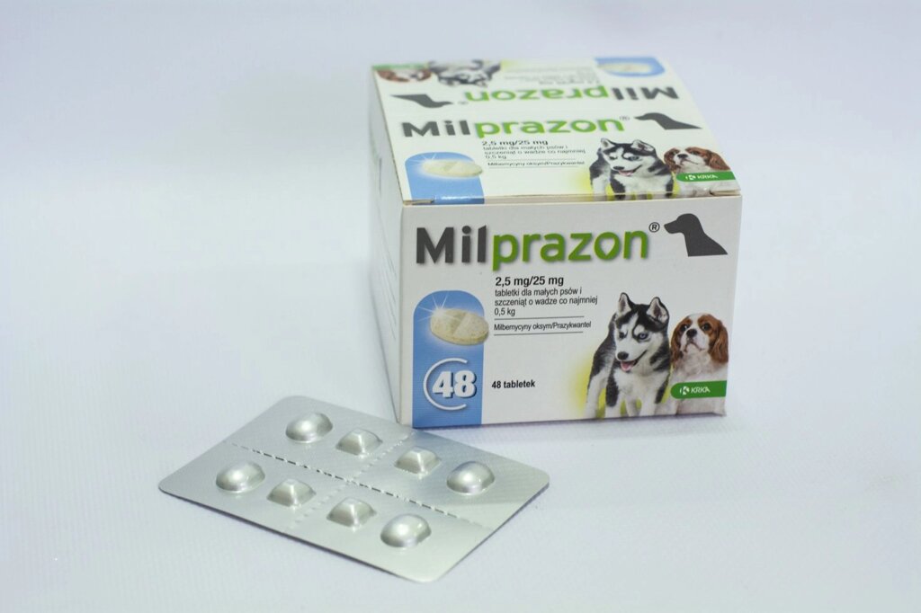 Мілпразон для щенят і собак дрібних порід 0,5 - 5 кг, 2,5 мг / 25 мг 4 таб. від компанії MY PET - фото 1
