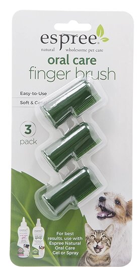 Набір з 3 щіток для догляду за зубами і порожниною рота кішок і собак Espree Oral Care Finger Brush 3 pack від компанії MY PET - фото 1
