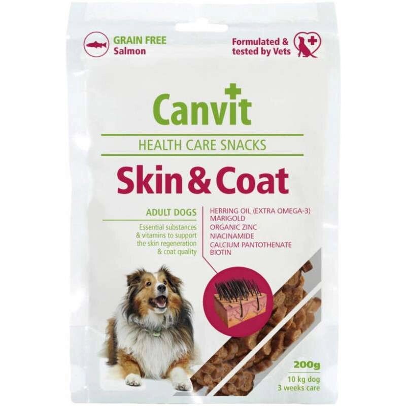 Напіввологі ласощі для здорової шкіри і красивої шерсті собак Canvit (Канвит) Skin&Coat Snack 200г від компанії MY PET - фото 1