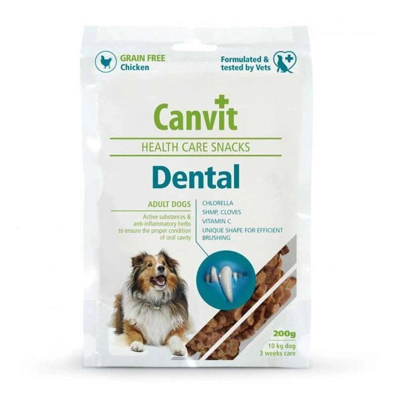Напіввологі ласощі по догляду за зубами і ротовою порожниною для дорослих собак Canvit (Канвіт) Dental Snack 200г від компанії MY PET - фото 1
