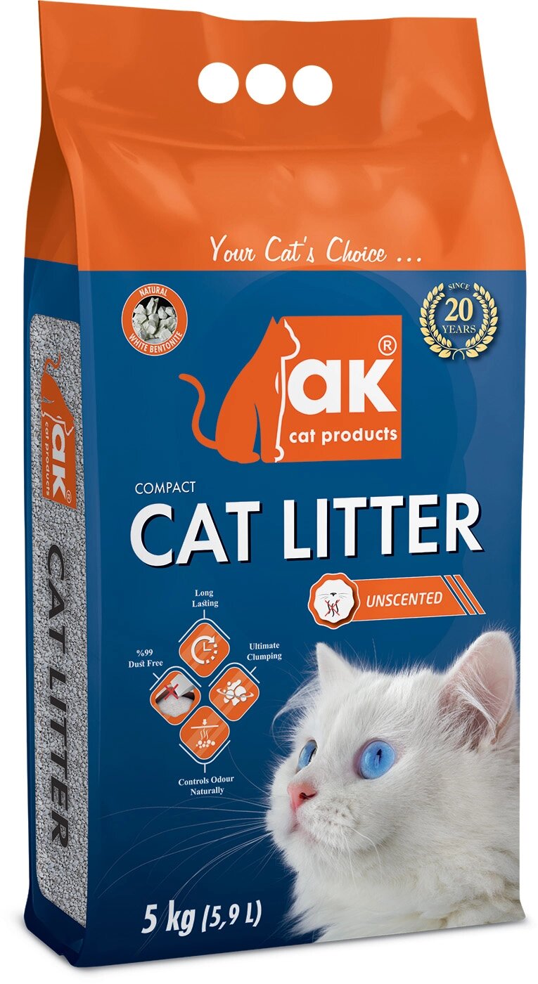 Наповнювач Akcat Compact cat litter натуральний бентонітовий 5кг 5.9л від компанії MY PET - фото 1
