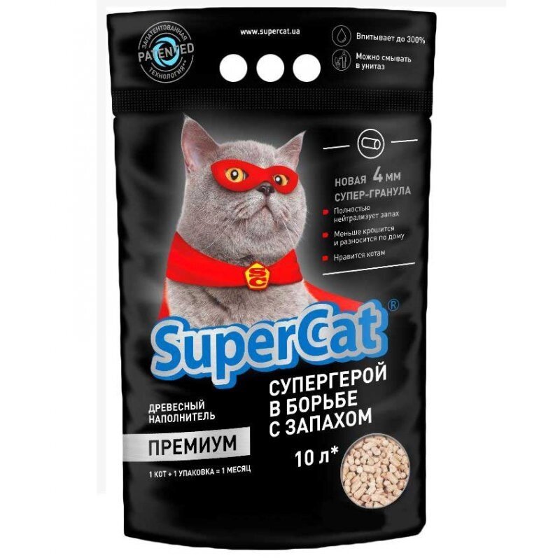 Наповнювач Supercat Суперкет Преміум чорний 3кг від компанії MY PET - фото 1