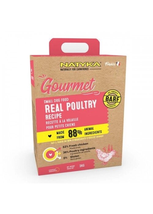 NATYKA Gourmet Small Dog Poultry напіввологий корм для дорослих собак малих порід (курка) рід від компанії MY PET - фото 1