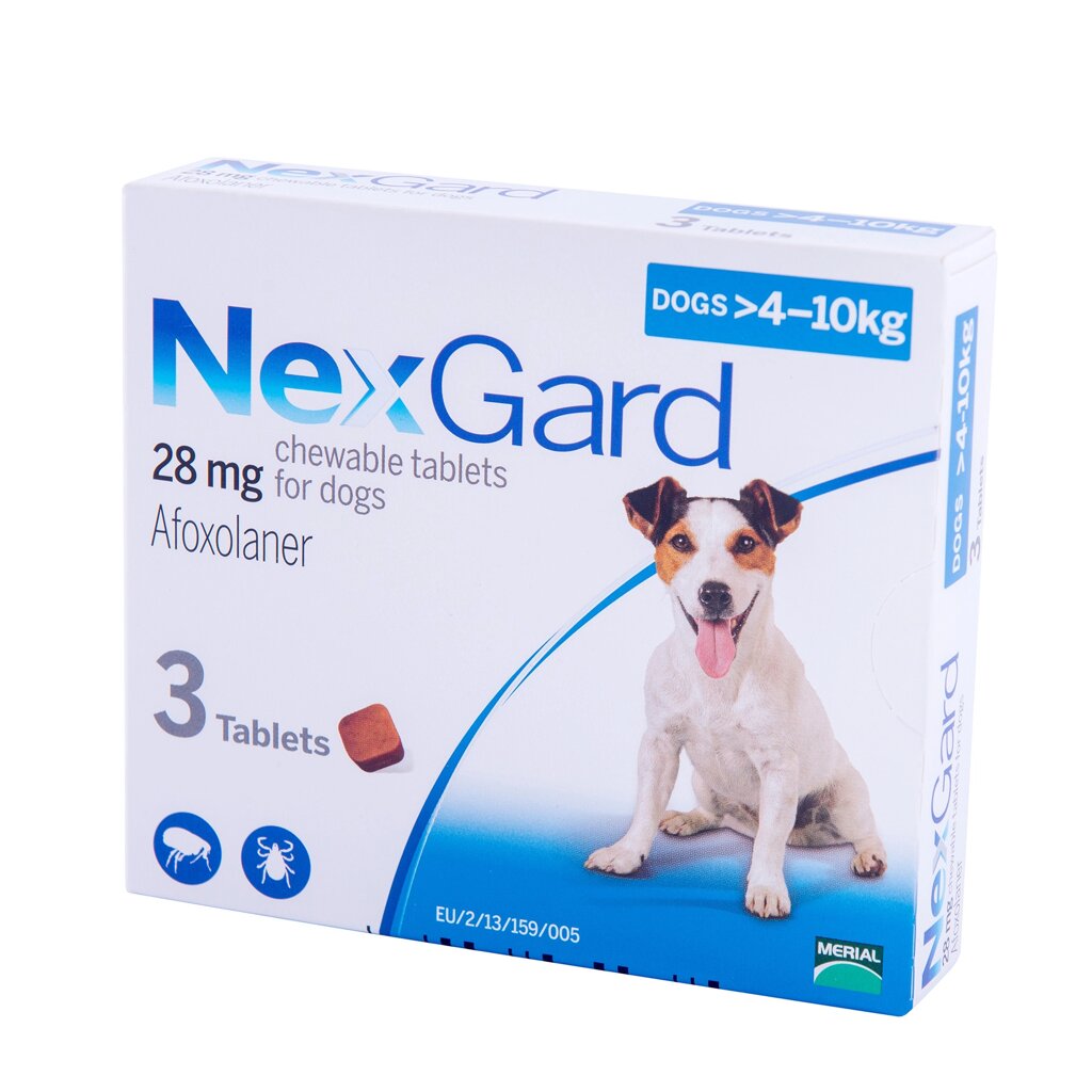 Нексгард Merial NexGard для собак M 4-10кг 3 таблетки від компанії MY PET - фото 1