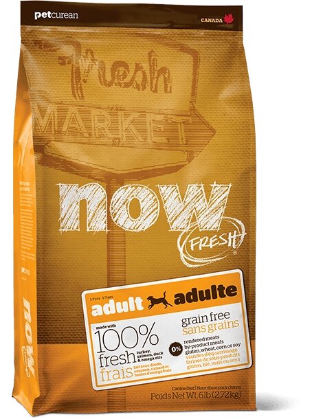 NOW FRESH Беззерновой для Дорослих собак з індички, Качкою і овочами (Fresh Adult Recipe Grain Free) 11,34 від компанії MY PET - фото 1