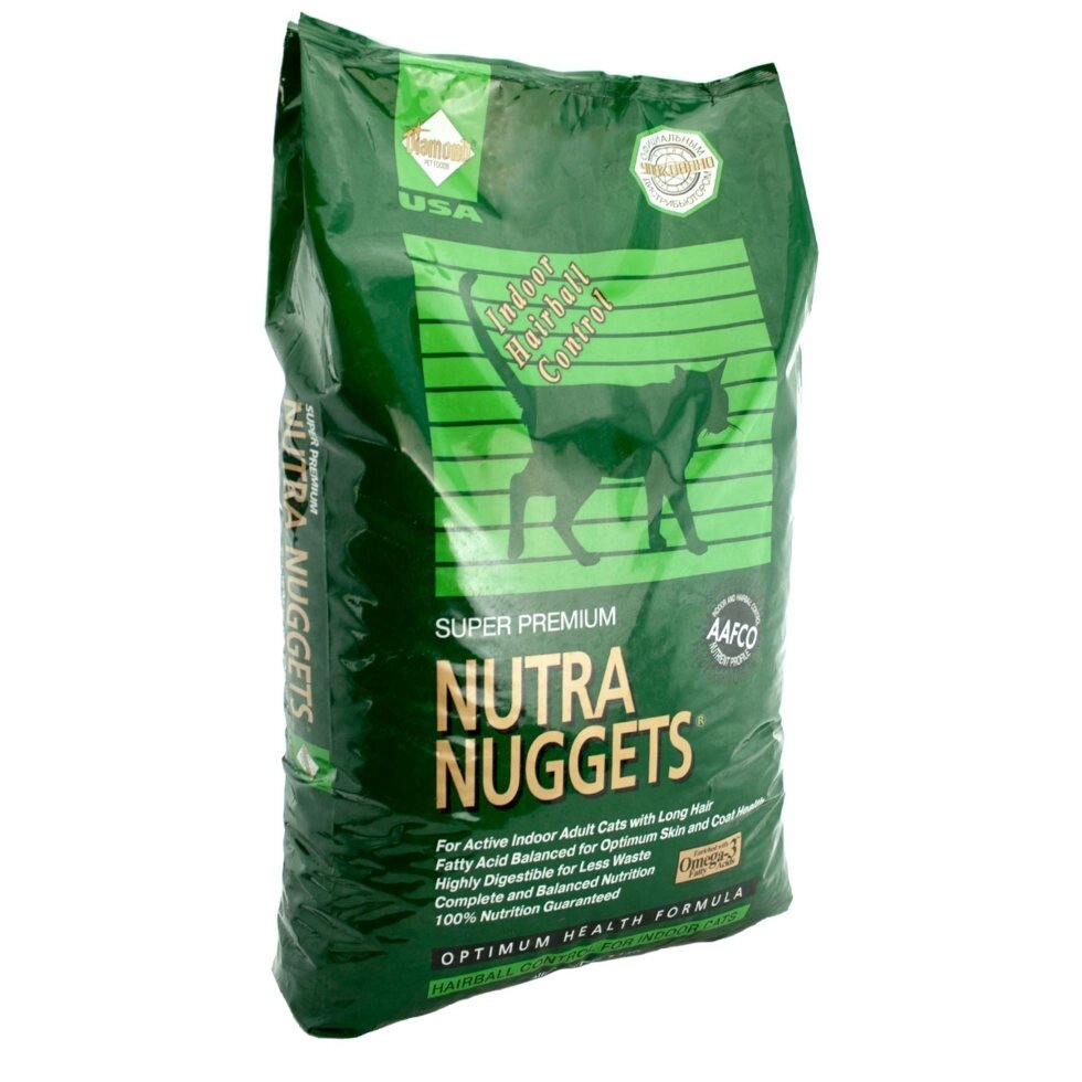 Nutra Nuggets (Нутра Нагетс) Indoor - сухий корм для кішок не покидають приміщення (зелена) 10кг від компанії MY PET - фото 1