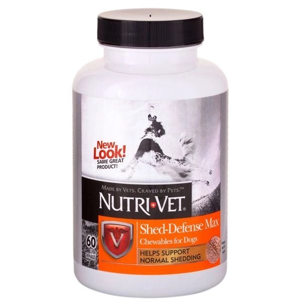 Nutri-Vet (Нутрі Вет) Shed-Defense Max вітамінний комплекс для вовни собак, з Омега3, 60 таб від компанії MY PET - фото 1