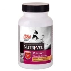 Nutri-Vet Pet Ease НУТРИ-ВЕТ АНТИ-СТРЕСС успокаивающее средство для собак, жевательные таблетки, 60 табл. від компанії MY PET - фото 1